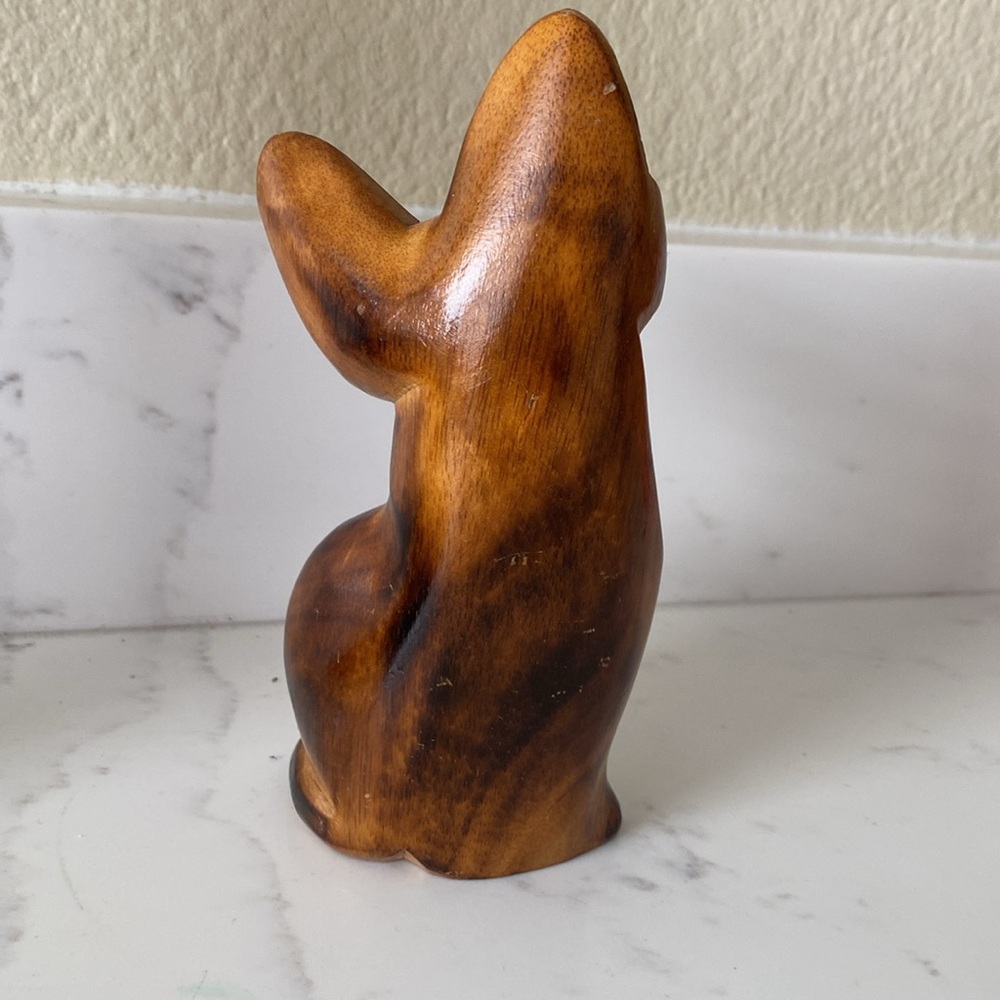 Vintage MCM Wooden Cat Figurine - Picture 5 of 8